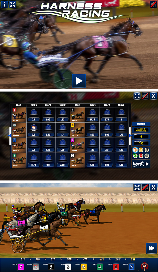 Harness Racing - HTML5 Casino Game