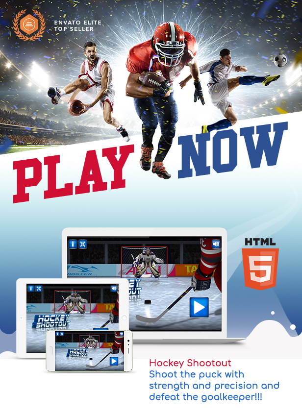 Hockey Shootout - HTML5 Sport Game